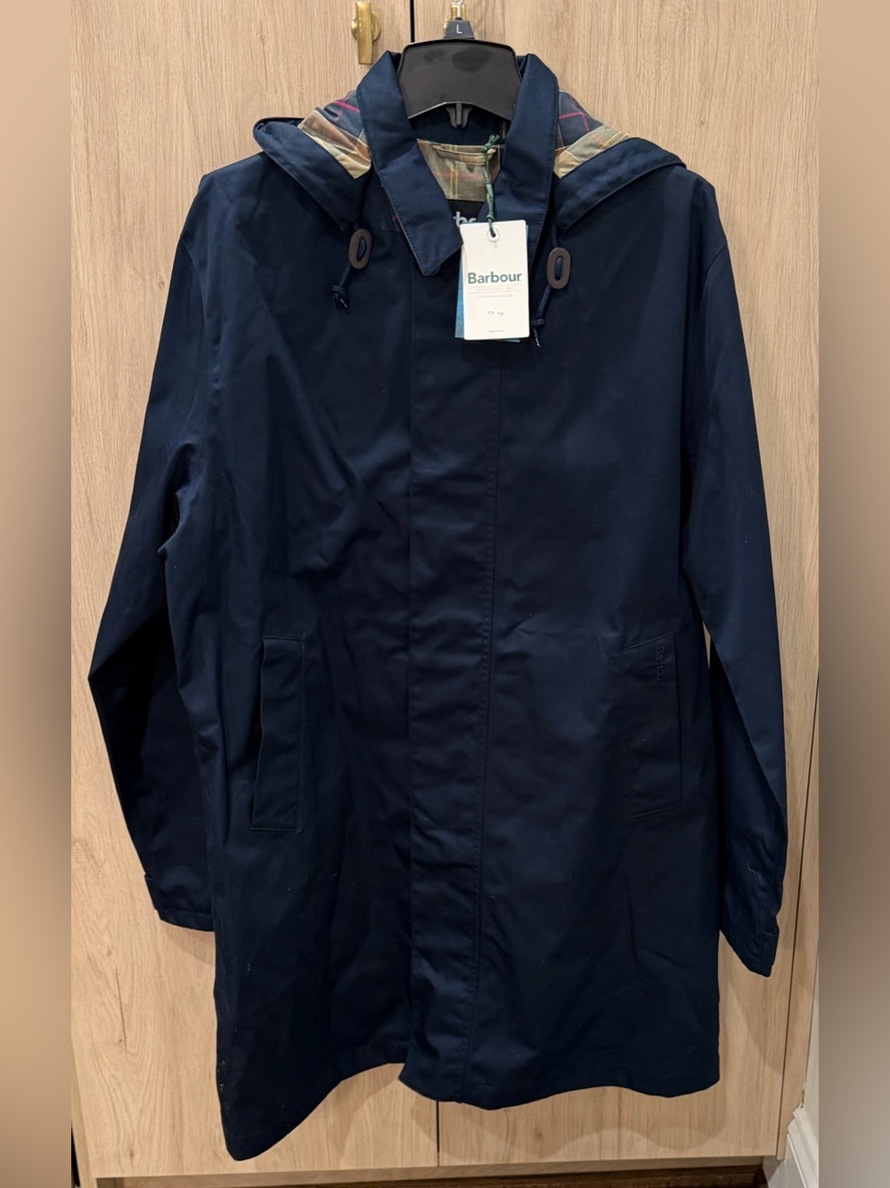 Barbour Men’s Lorig Waterproof Mac Jacket. NWTs. Navy. XL. $400